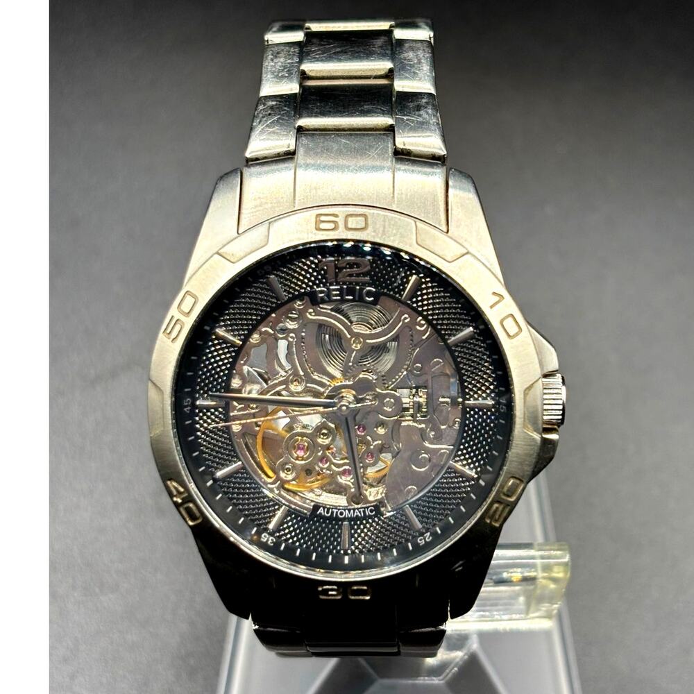 Relic by Fossil ZR12013 Automatic Skeleton Stainless Steel Men’s Watch